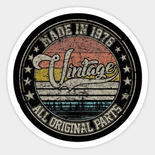 Vintage 1976 Design 44 Years Old birthday for Men Women 1976 Sticker